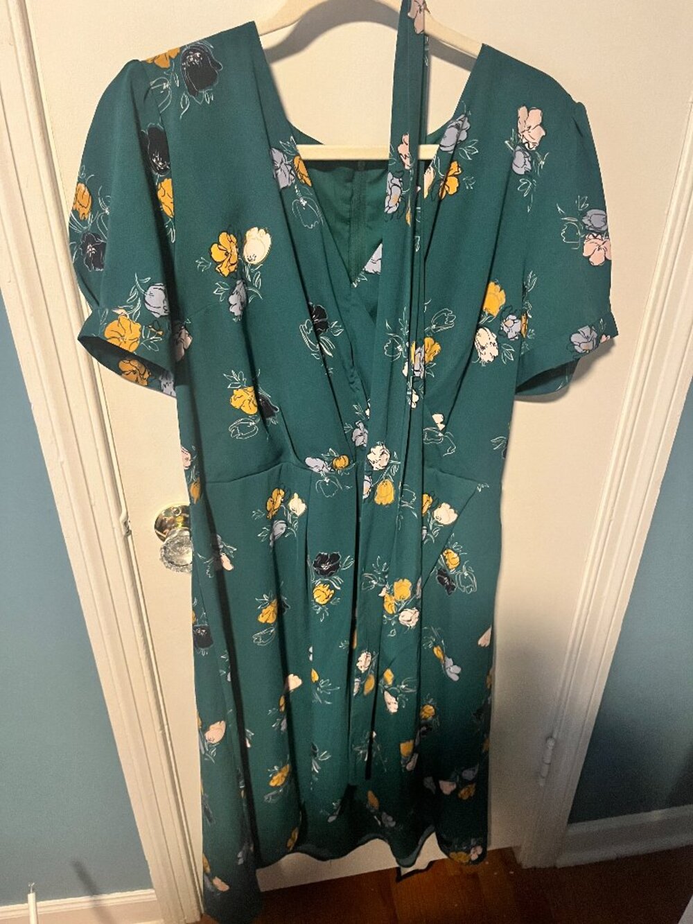 Green Floral Cocktail Dress
